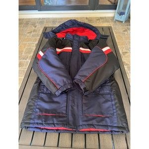 Below Zero Womens Coat Size Hooded Pockets Lined Full Zip Filled  L 14/16 Black